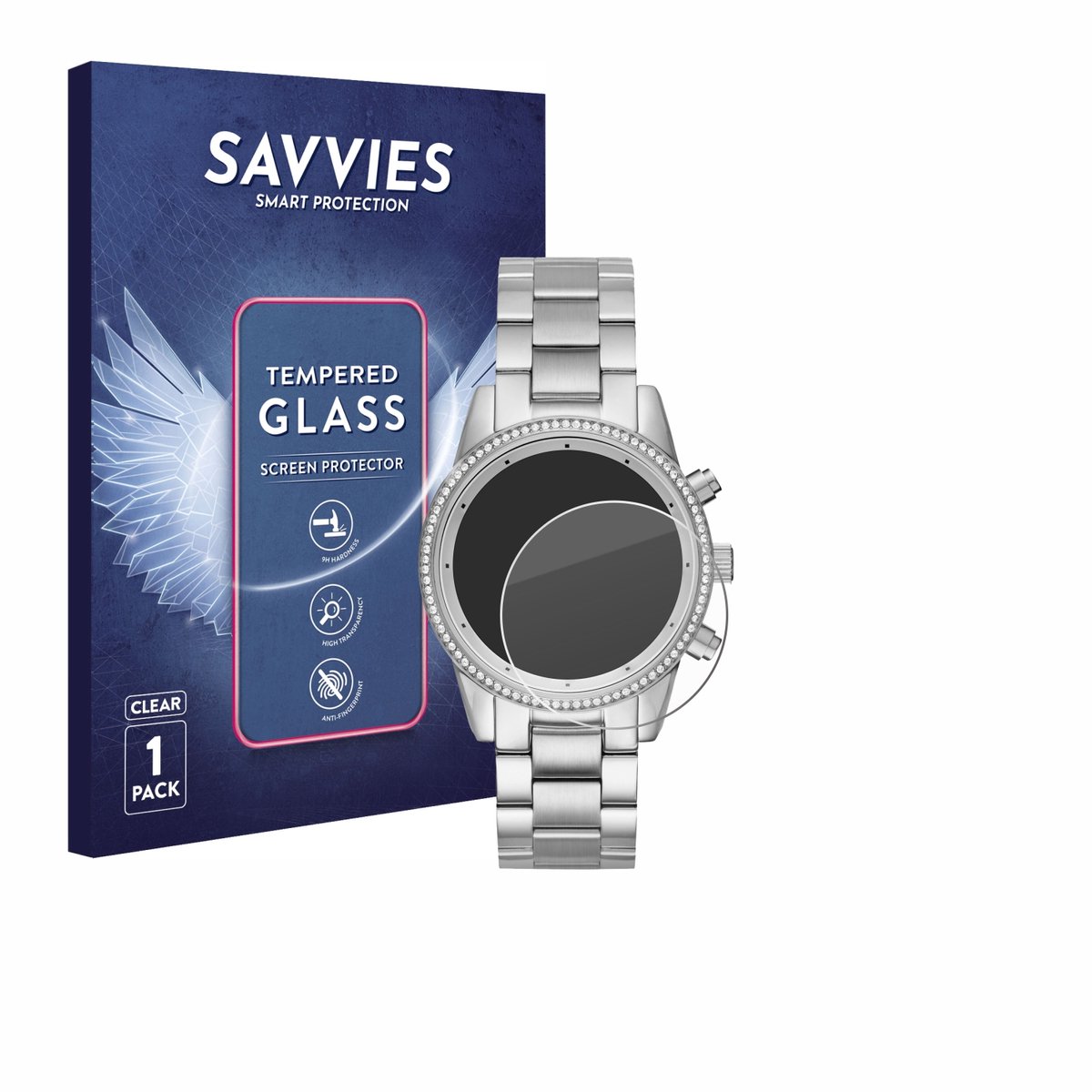 Savvies - Glas Screenprotector voor Michael Kors Ritz MK6428 - Gehard Beschermglas 9H