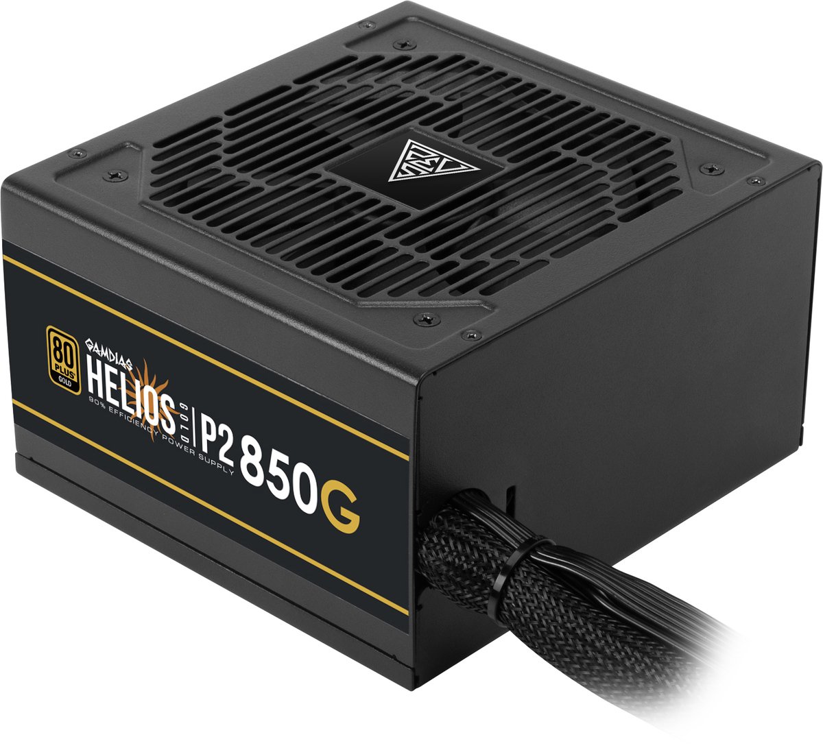 PC ATX Voeding Intern 850 Watt GOLD - 80Plus GOLD 850W PSU Computer Power Supply - 4x 6+2 PIN aansluiting en 12VHPWR 12+4 PIN voor videokaart - ATX v3.1 Compatible - PCIe Gen 5.1 ready - Gamdias HELIOS P2-850G