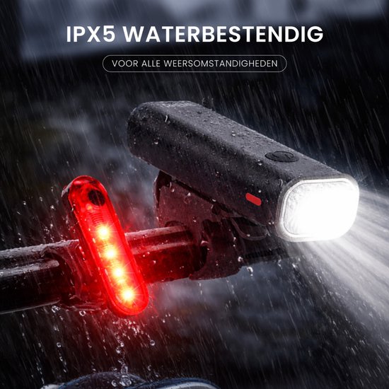 Fietsverlichting set - Voor & Achterlicht - LED Fietslamp - USB Oplaadbaar - Waterbestendig - Racefiets Lichtjes - Rheme — afbeelding 3