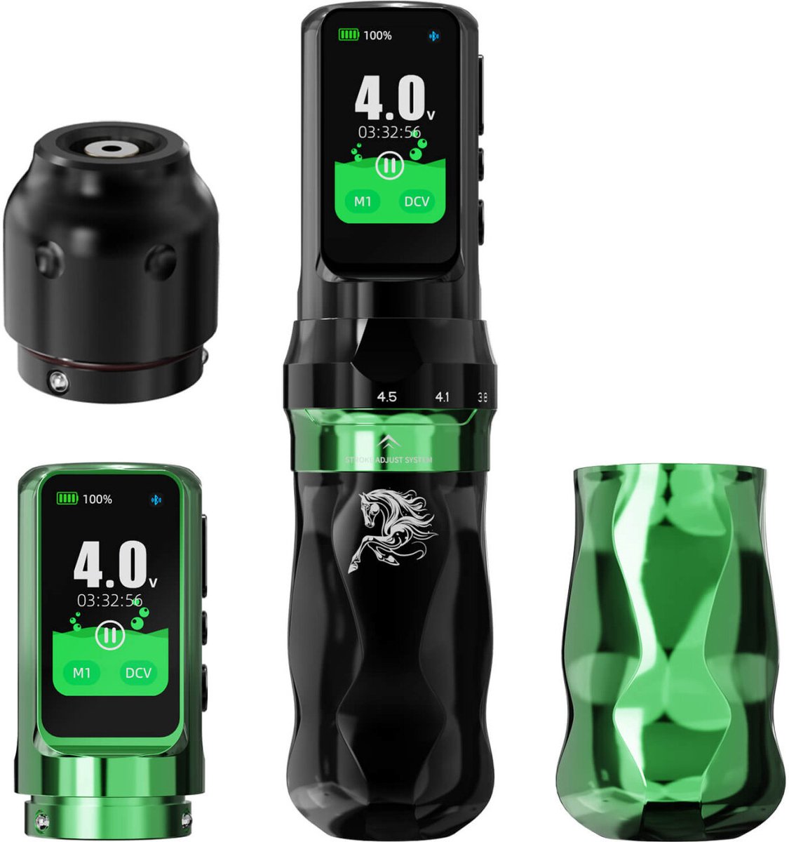 DragonHawk Year of the Horse - Fold Pro Machine Pen - Rotary Tattoo Machine Pen