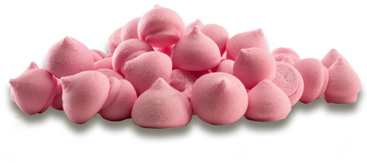 DEKORA - Pot met kleine roze suikermeringues 90 g taartdecoratie