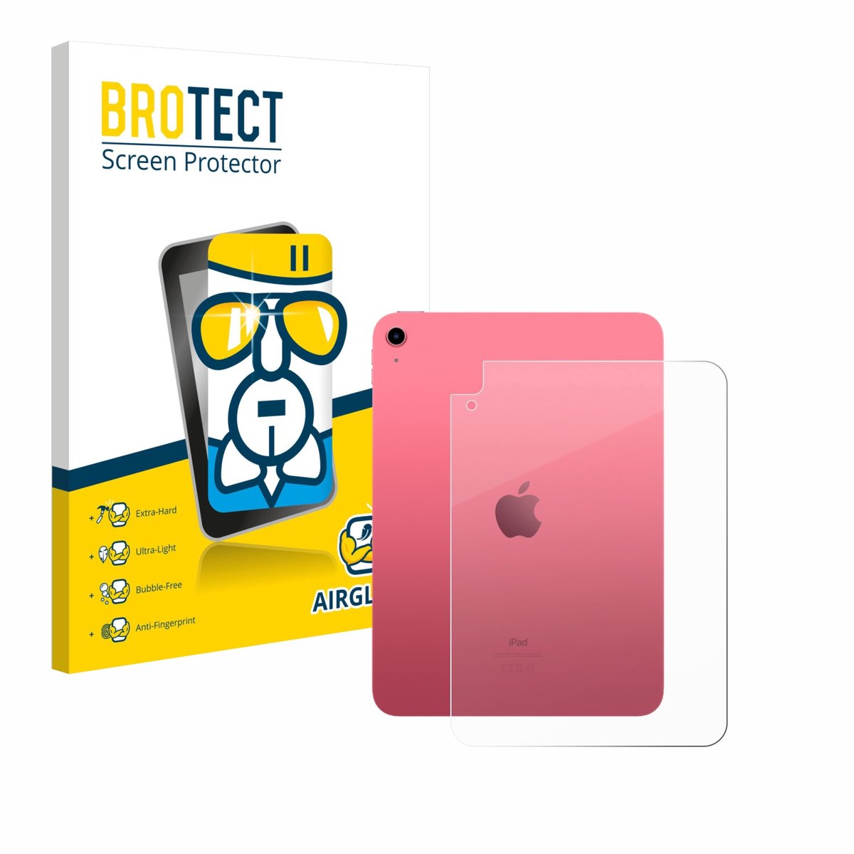Screenprotector voor Apple iPad A16 11" 2025 (Achterkant, 11. Gen.) Beschermglas transparant