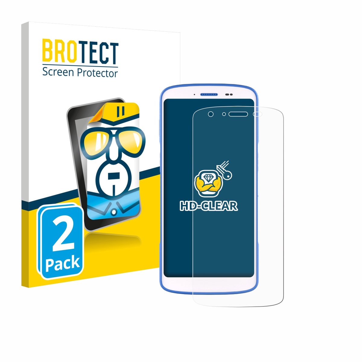 BROTECT - Screenprotector voor Zebra HC 25 / HC 55 - Folie Beschermfolie transparant 2 Stuks