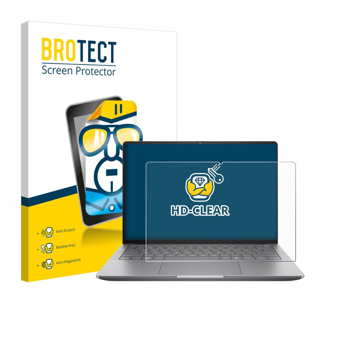 BROTECT - Screenprotector voor HP Zbook Ultra G1a 14" - Folie Beschermfolie transparant