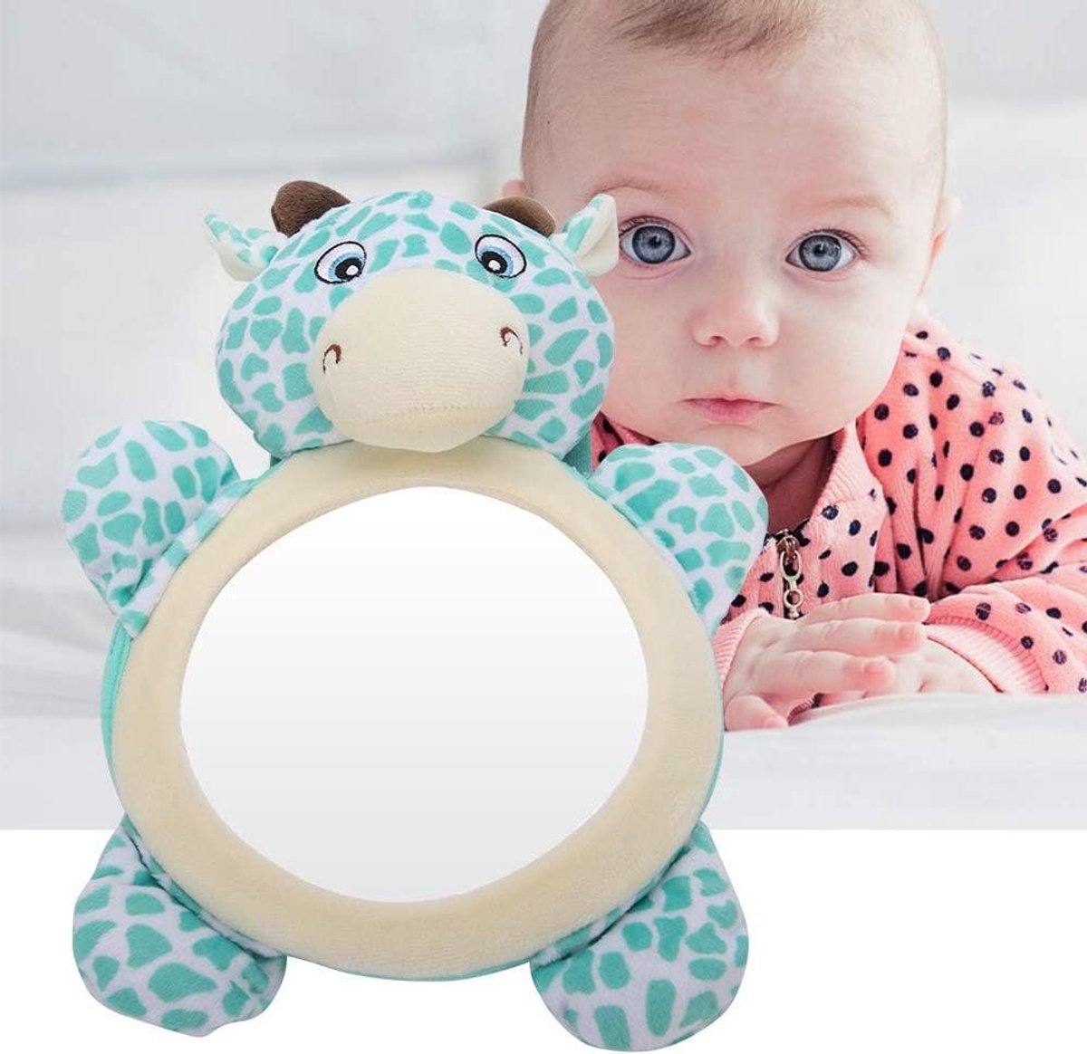 Allecto - Veiligheidsachteruitkijkspiegel - Baby auto accessoire - Verstelbaar - Spiegel voor babyzicht - Achterbank - Auto interieur - Universele pasvorm - Zwart