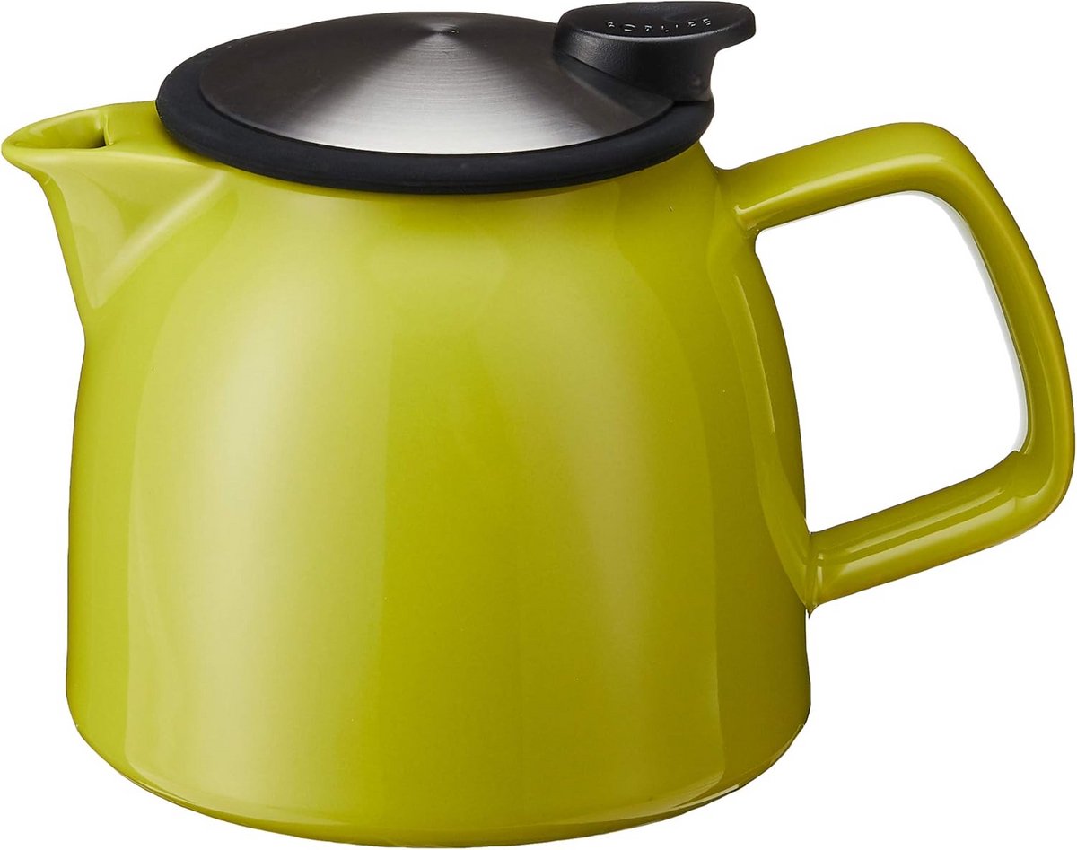 Grote Keramische Theepot met Mand Infuser 750ml Theemaker Groen