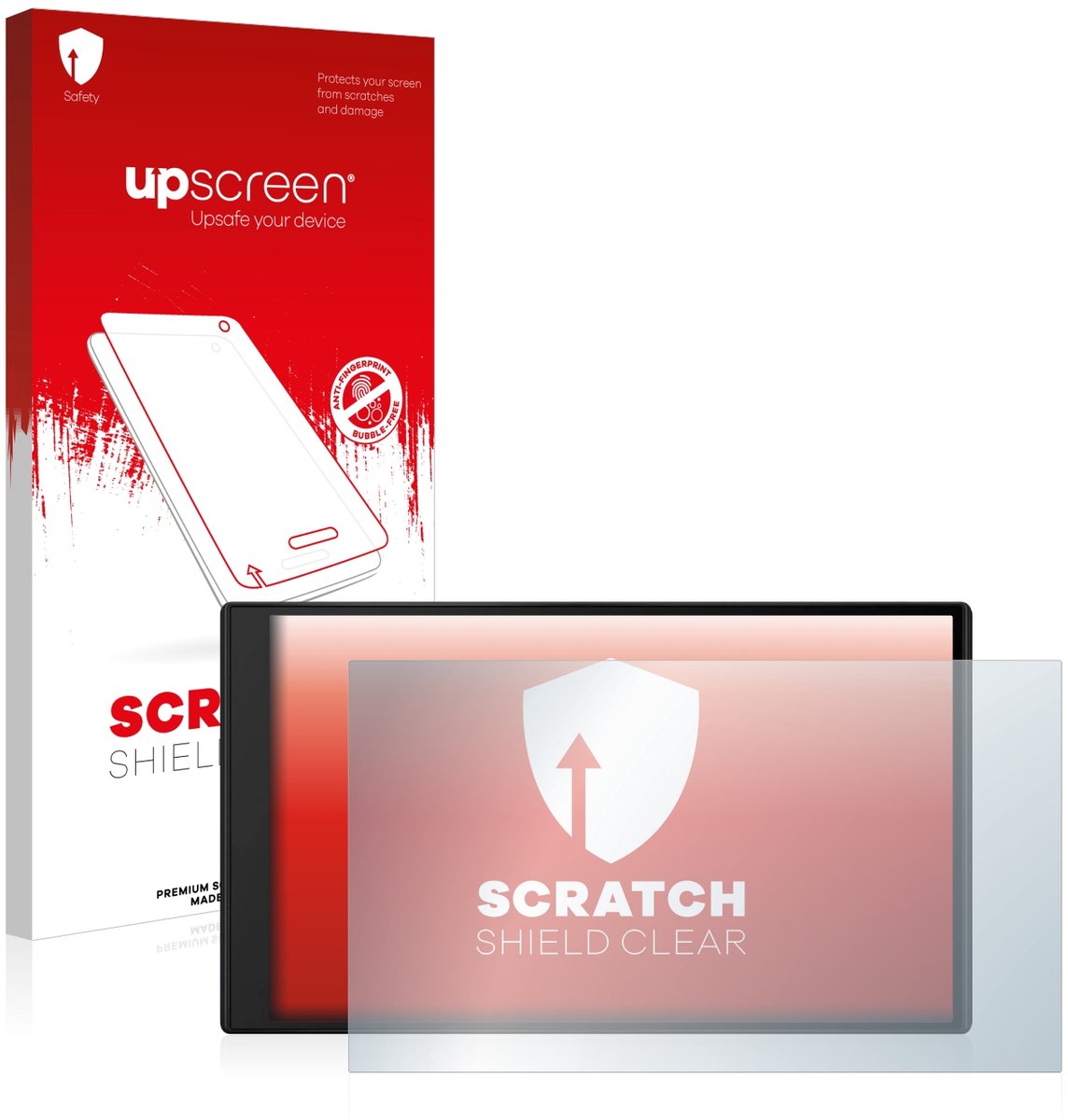 upscreen - Screenprotector voor Garmin DriveSmart 76 - Folie Beschermfolie transparant
