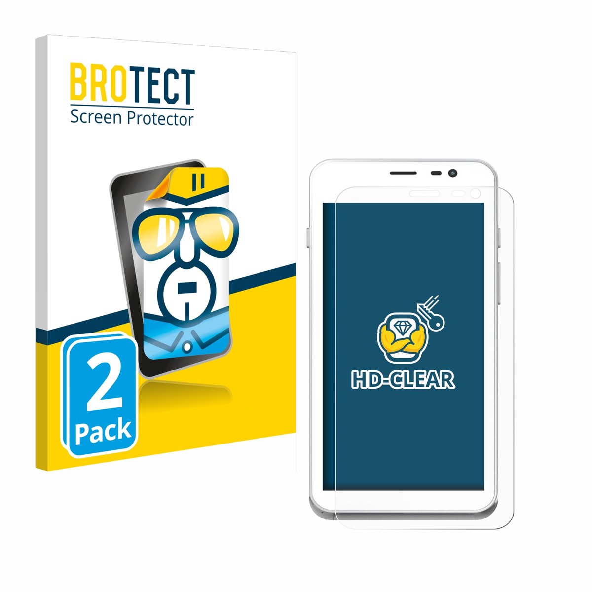 BROTECT - Screenprotector voor Pax A77 - Folie Beschermfolie transparant 2 Stuks