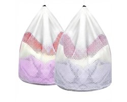 Somstyle Waszakken Set - 2 Stuks - Wasmachine Zakken - 40 x 30 CM - Wastas voor Wasgoed - Transparant