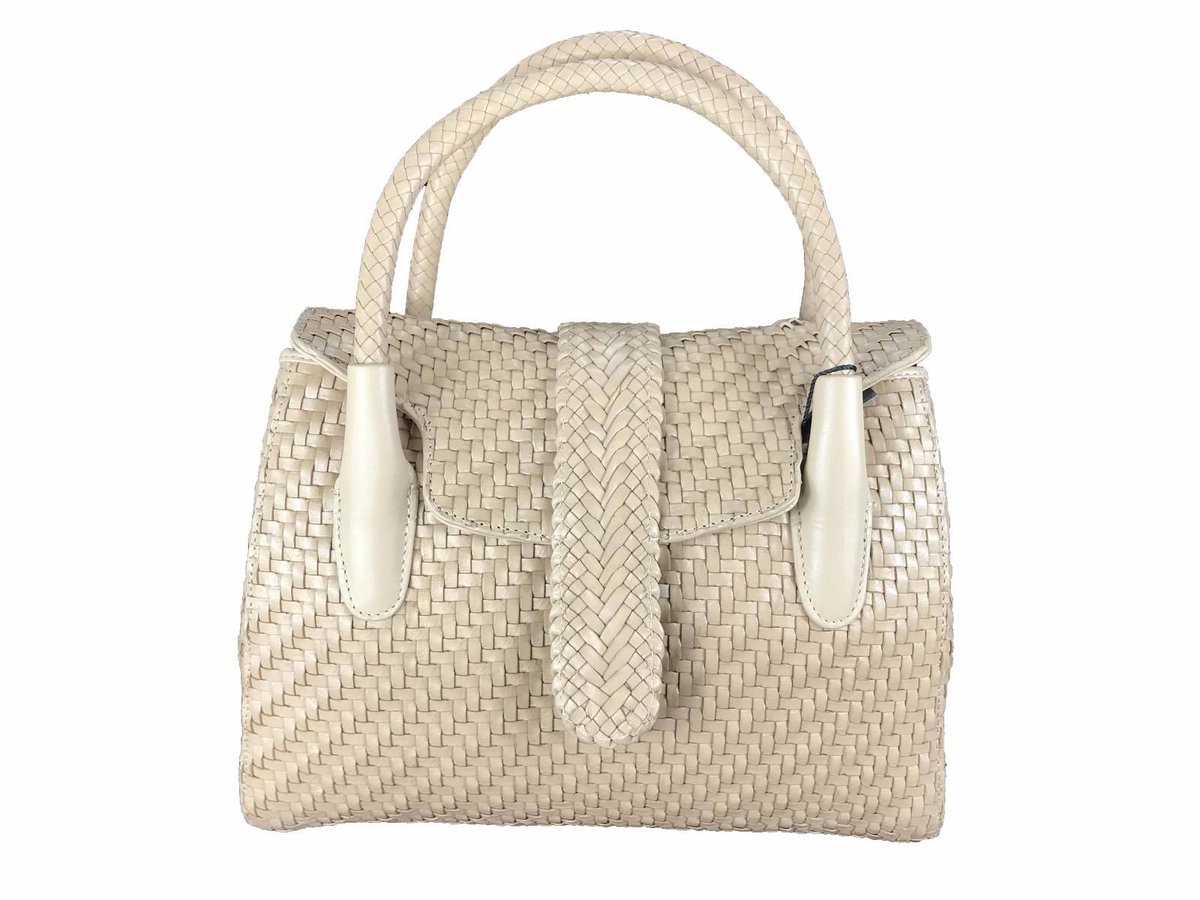 Allan K Kirsten Small DJ beige dames handtas | Bonne Shoe