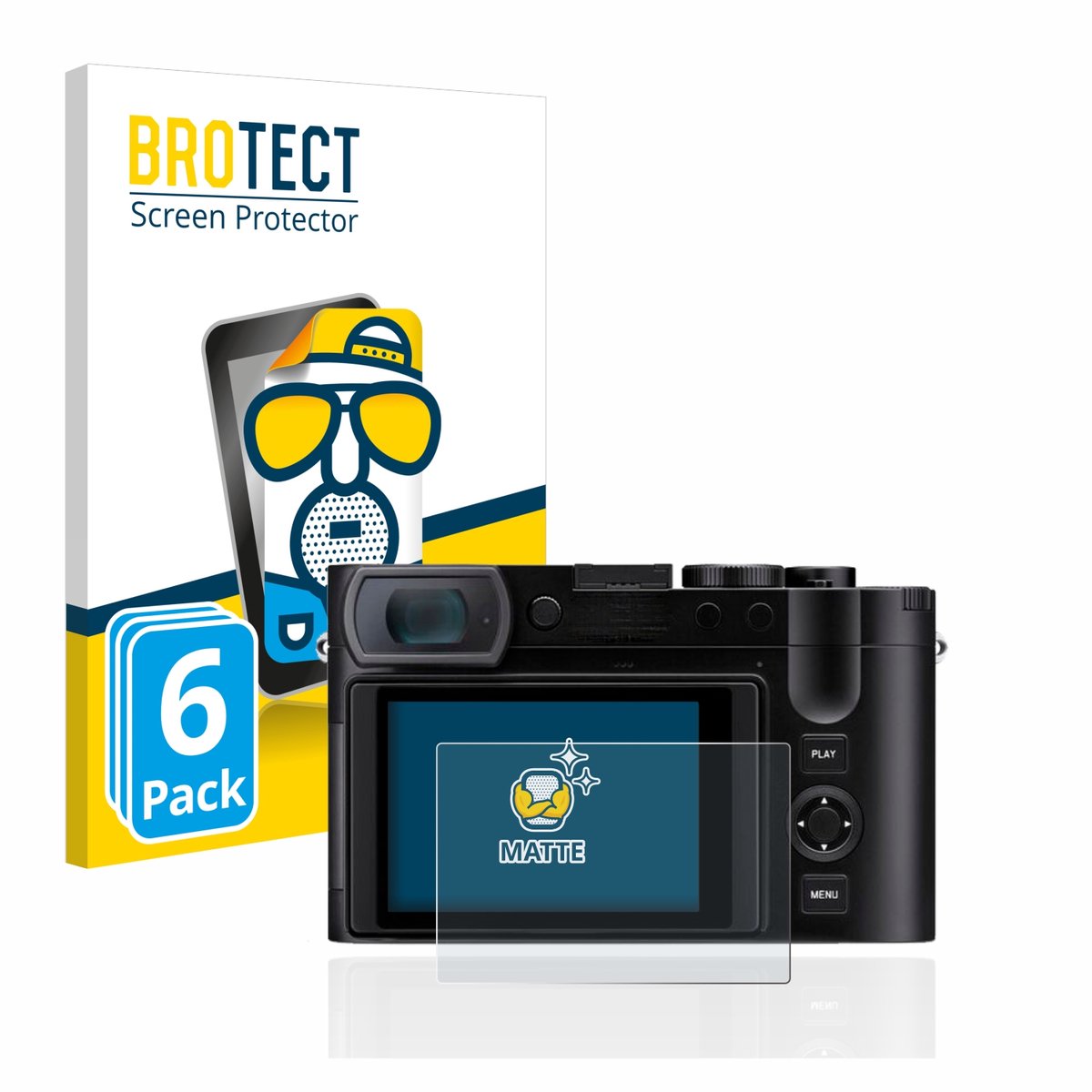 BROTECT - Screenprotector voor Leica Q3 / Q3 43 - Folie Beschermfolie matte 6 Stuks