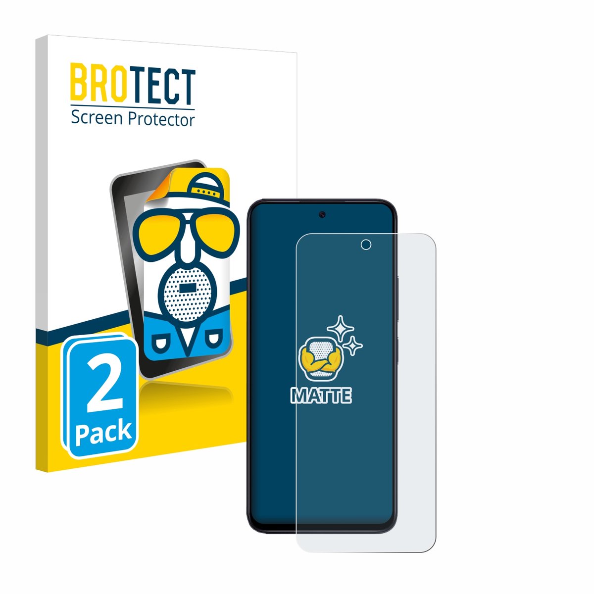 BROTECT - Screenprotector voor Xiaomi Redmi 12 - Folie Beschermfolie matte 2 Stuks