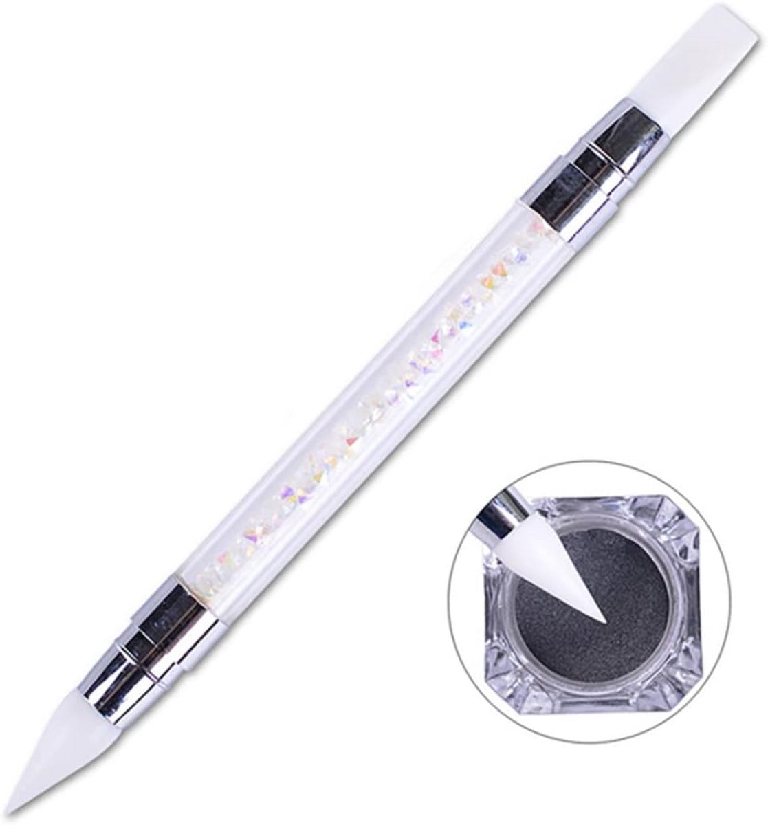 Silicone nail art pen - dubbele punt voor nageldecoratie en vormgeving