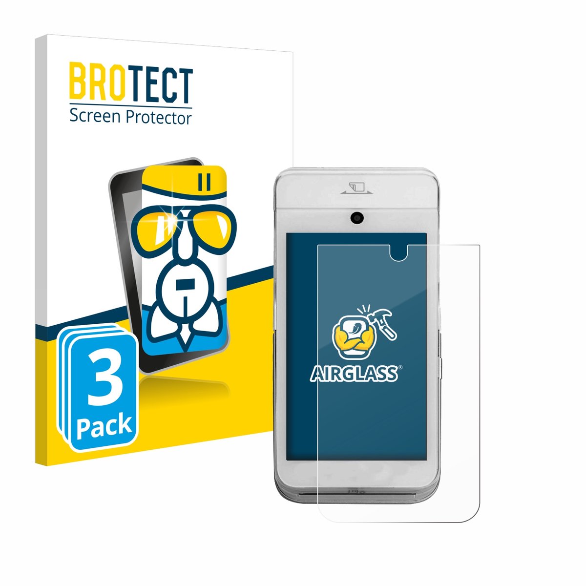 Screenprotector 3 Stuks voor CCV Mobile A920 Beschermglas transparant