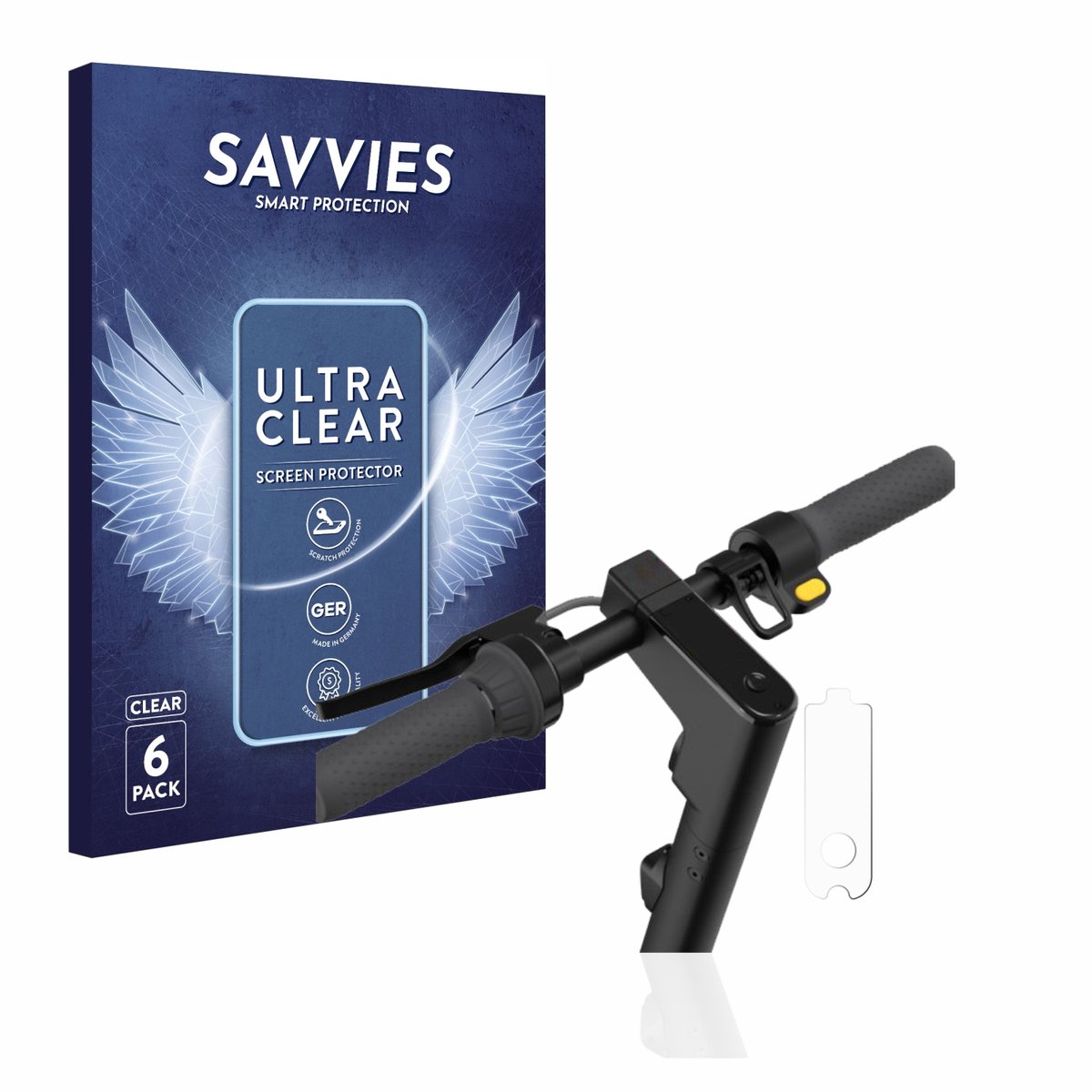 Savvies - Screenprotector voor Segway Ninebot KickScooter MAX G30 / G30D / G30D II - Folie Beschermfolie transparant 6 Stuks