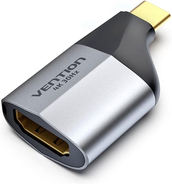 Adapter USB C-stekker naar HDMI 4K @60Hz bus USB C-aansluiting 65W PD 3.0 alleen voor het opladen | 4K aluminium converter compatibel met Thunderbolt 3/4, iPhone, Macbook, Samsung EC Adapter USB C-stekker naar HDMI 4K @60Hz bus USB C-aansluiting 65W PD 3.0 alleen voor het opladen | 4K aluminium converter compatibel met Thunderbolt 3/4, iPhone, Macbook, Samsung EC