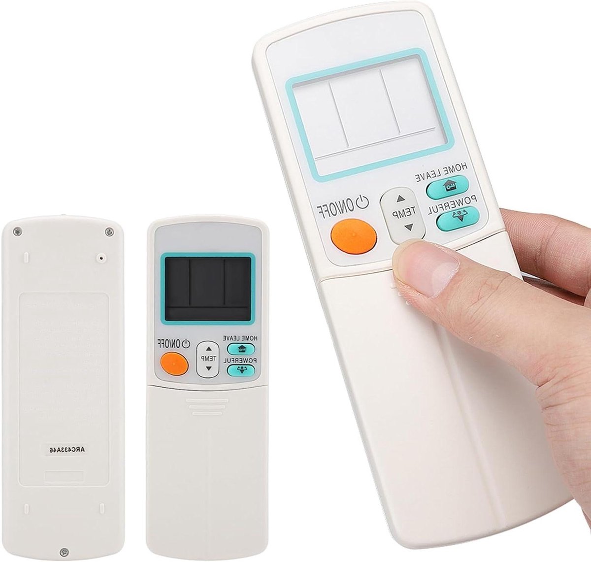 Afstandsbediening voor universele airconditioners met breed merkcompatibiliteit.