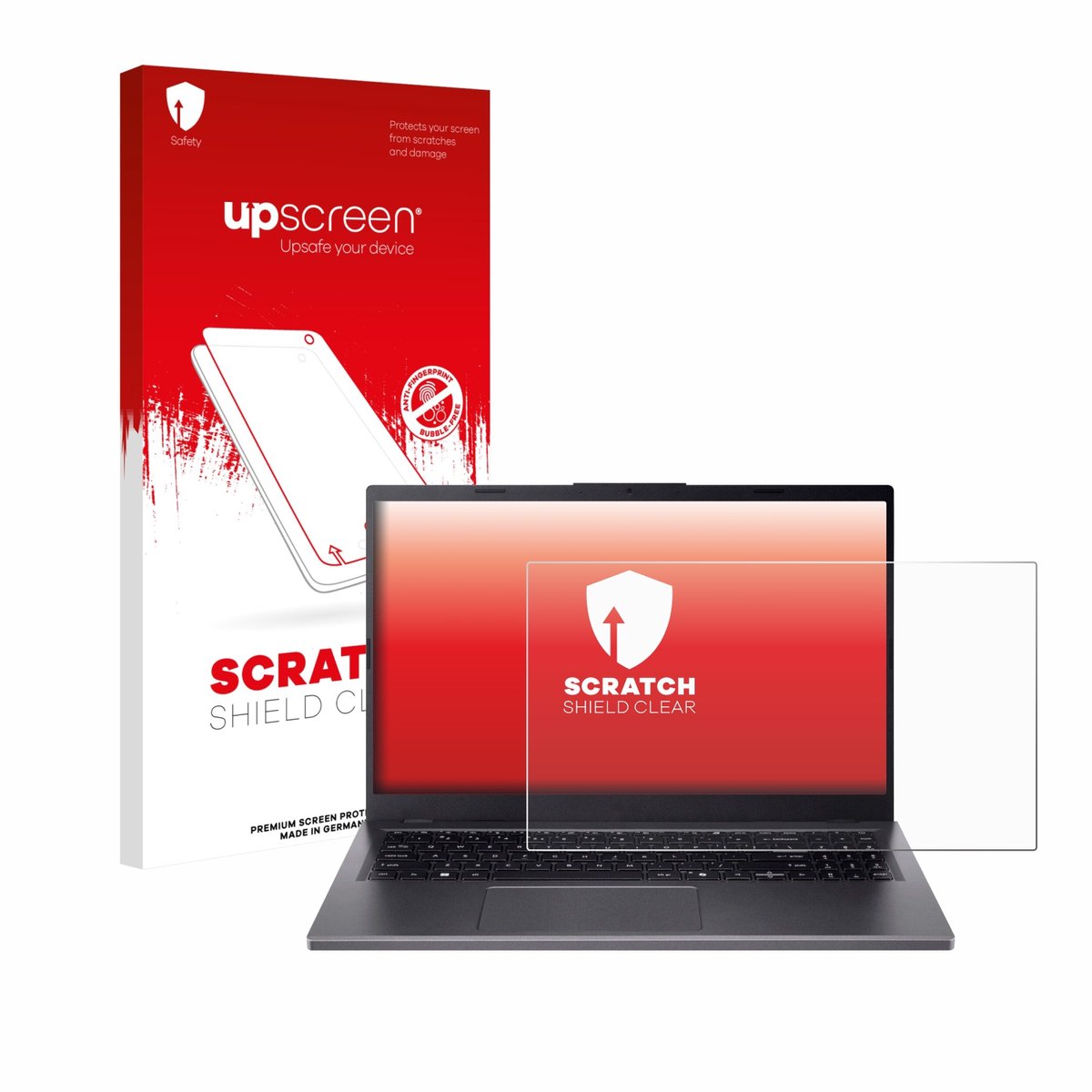 upscreen - Screenprotector voor Acer Aspire 15 A15-51 - Folie Beschermfolie transparant