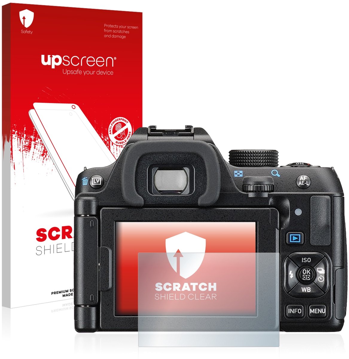 upscreen - Screenprotector voor Pentax K-70 - Folie Beschermfolie transparant