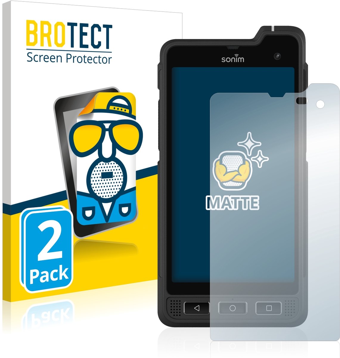 BROTECT - Screenprotector voor Sonim XP8 - Folie Beschermfolie matte 2 Stuks