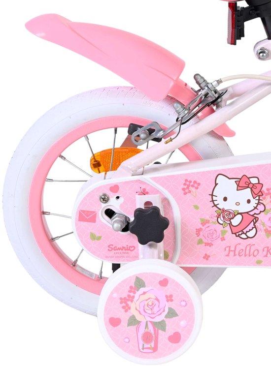 Hello Kitty Kinderfiets - Meisjes - 12 inch - Roze - Twee handremmen van Merkloos — afbeelding 2
