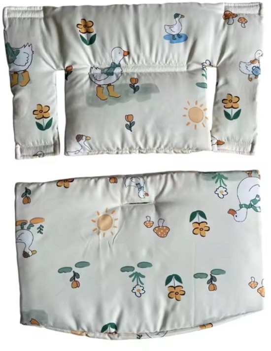 Stoelverkleiner eend geel- kussenset eendjes - gans - stoelverkleiner voor stokke tripp trapp - kinderstoel verkleiner - stoel kussen van Merkloos — afbeelding 3