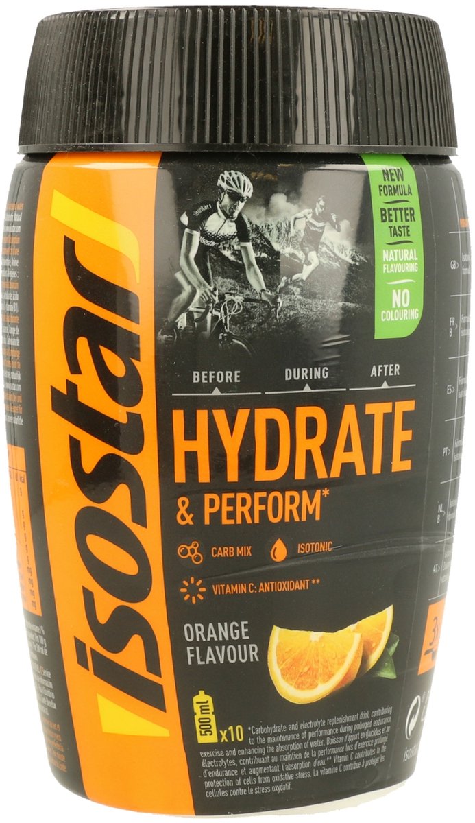 Isostar Hydrate & Perform - Isotone Sportdrank - Sinaasappel - 10 x 500 ml van Merkloos — afbeelding 4