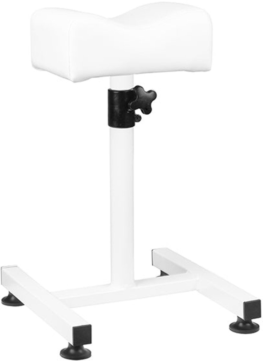 Pedicure Voetenbankje 117 – Verstelbaar 41–65 cm – Compact Model – Professionele Voetensteun – Wit