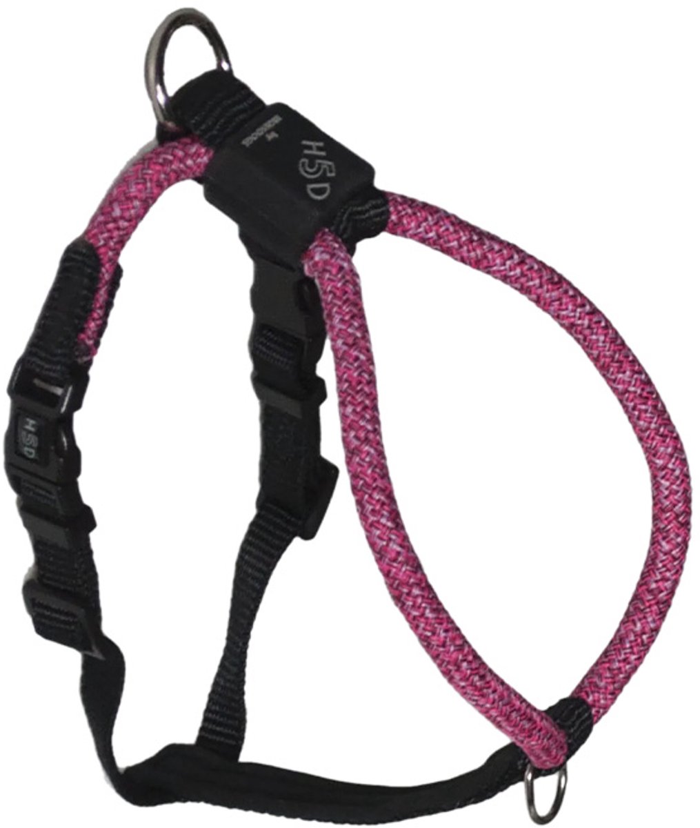 hondenharnas H5D hondentuigje - rope - S - borst 41 - 53 cm x 7 cm (touw) - comfortabel - verstelbaar - antitrek -