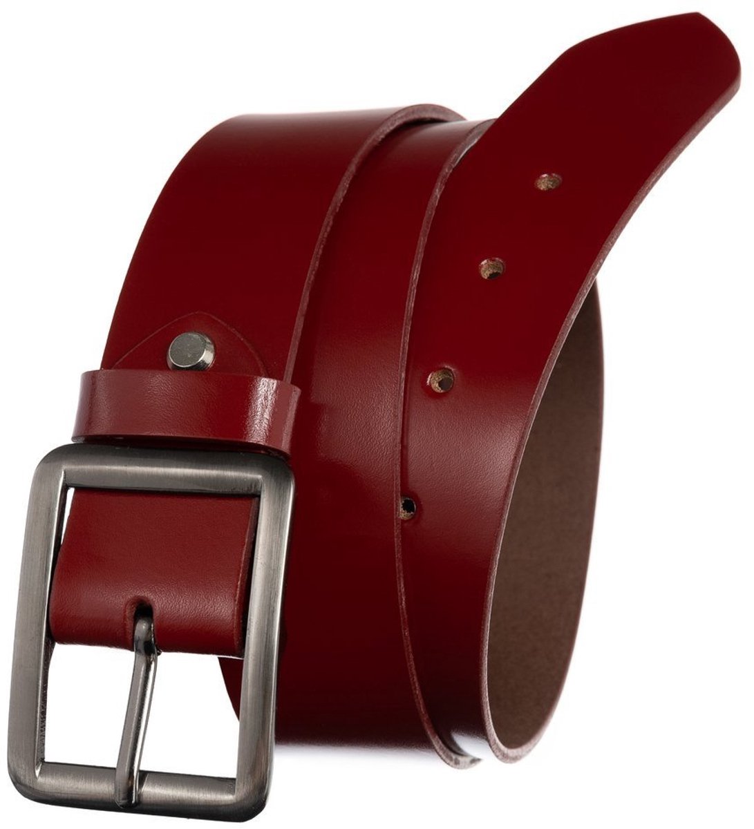 Rovicky - Leren Smalle Damesriem - Zilveren Gesp - Breedte 4 cm