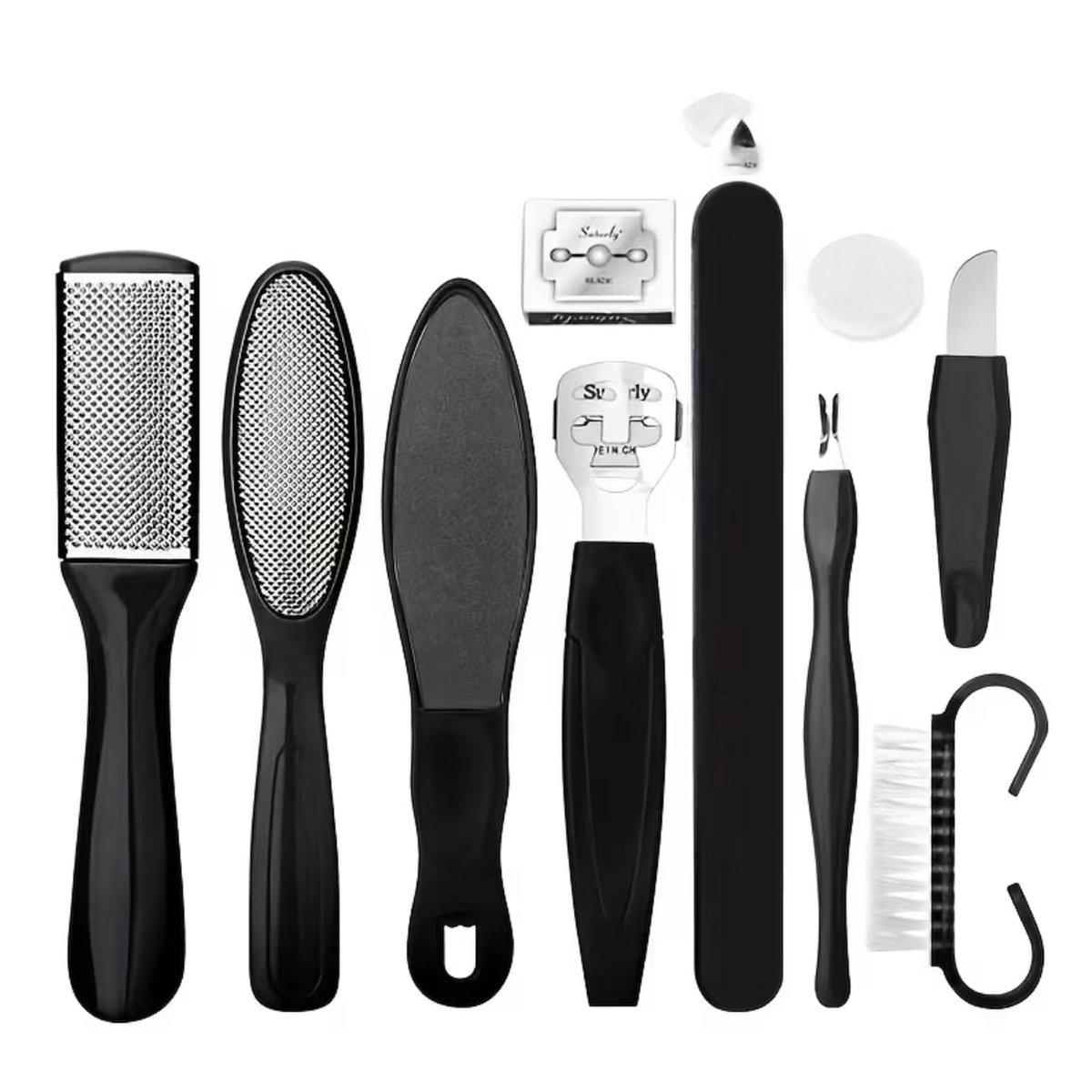 Voetvijl - Puimsteen - Eeltvijl - Pedicure set - Eeltrasp - 10-delige pedicure set