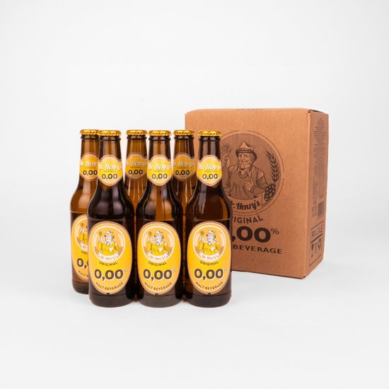 Mr. Henry's Original 0,00% - Alcoholvrij bier - 6 x 0,33 liter - 6-pack - Alcoholvrij - Geen toegevoegde suikers - Traditioneel gebrouwen
