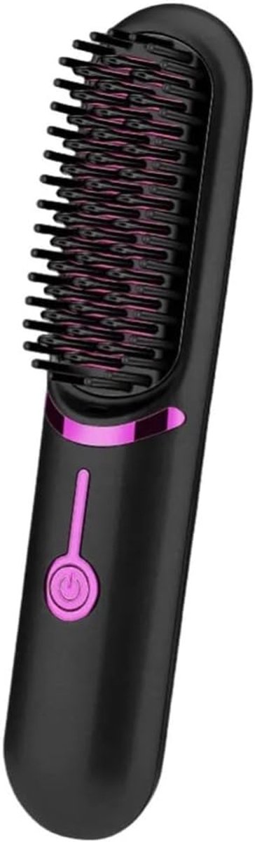 Draadloze stijltang met USB-oplader, mini draagbaar haarstylingapparaat (zwart)