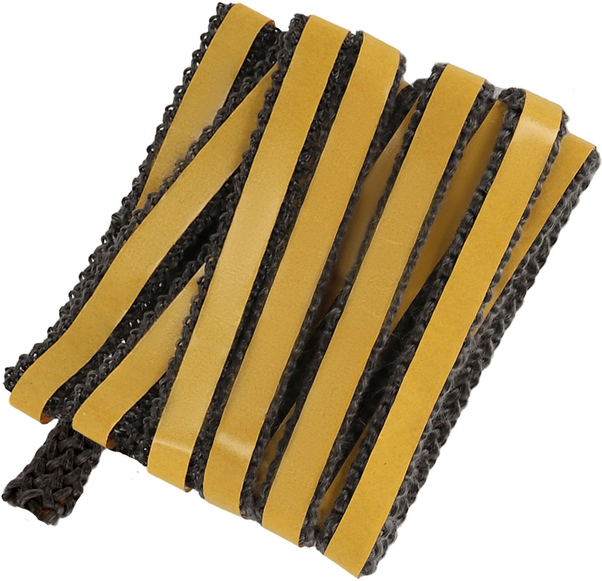 KOTARBAU® Kachelband, Kachelkoord, 14 x 3 mm, Ovenafdichtband, 2,5 m, Haardafdichting, Glasvezel, Zwart, Zelfklevende Glasvezel Touw, Hittebestendig Vuurvaste Deurpakking