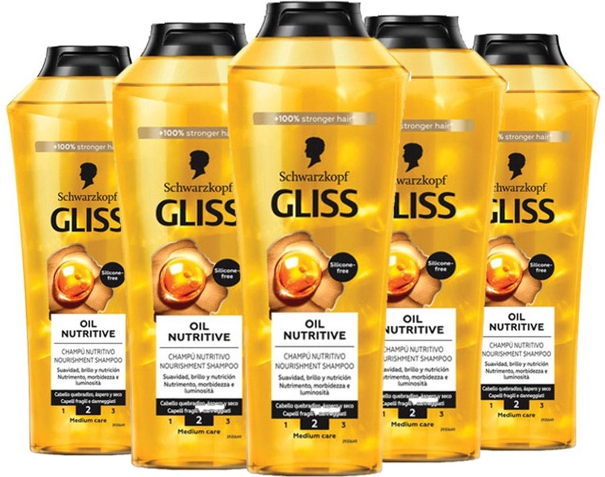 Gliss Kur Shampoo XL – Oil Nutritive 5 x 400 ml Voordeelverpakking