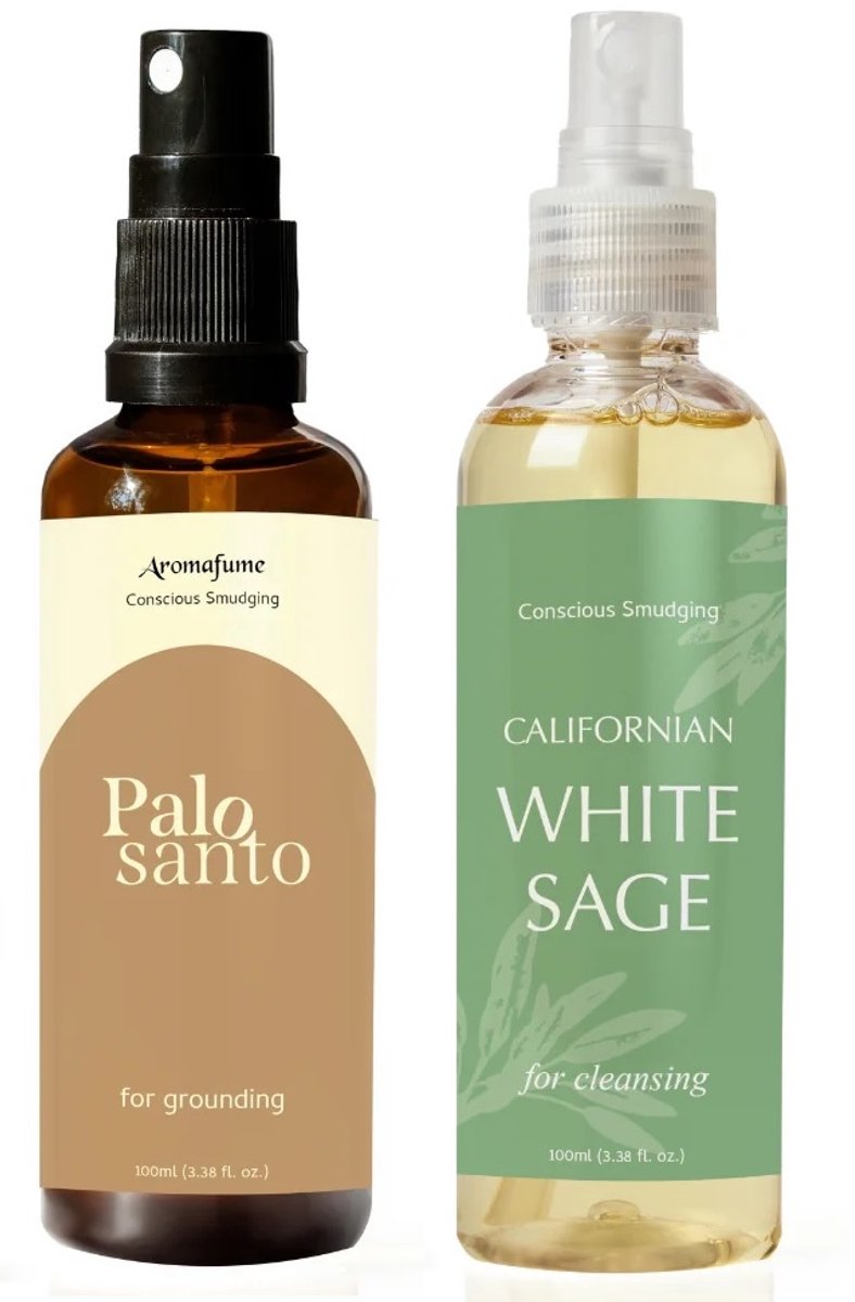 aromafume - smudge spray - palo santo spray - witte salie spray - set van 2 - 100ml