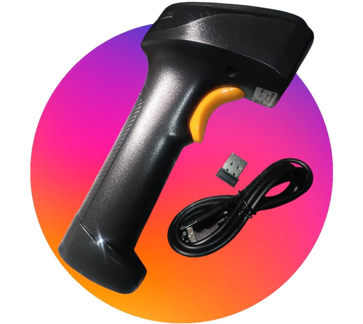 TeleBeni® JZ5500 PRO Draadloze Barcode scanner voor PC, Tablet, PDA, Telefoon of Laptop worden verbonden dmv. Bluetooth, USB kabel of USB Ontvanger beide meegeleverd. Perfect voor de meest voorkomende Barcodes en QR codes op diverse ondergronden.