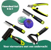 Mister Mill Voordeel Set Compleet 6 in 1 : Eén borstel, drie kammen, nagelknipper groot & shampoo met netje - Hondenborstel - Hondenkam - Kattenborstel - Kattenkam