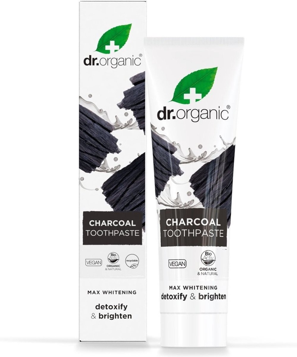 Dr Organic Charcoal Blekende tandpasta 100 ml