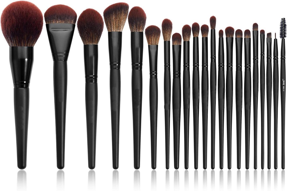 Famanu – Make-up kwastenset, 21 stuks, professionele borstels voor gezicht, ogen en lippen