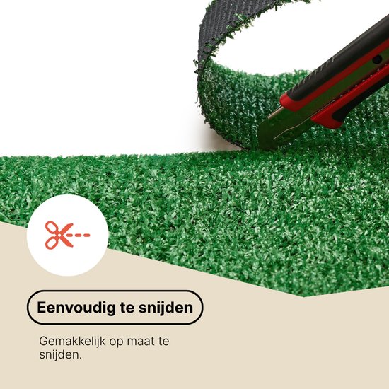 Tapiso Tapis de Gazon Natural Kunstgras Vert pour Jardin Balcon Terrasse Véranda Hauteur 6 mm Taille-400x600