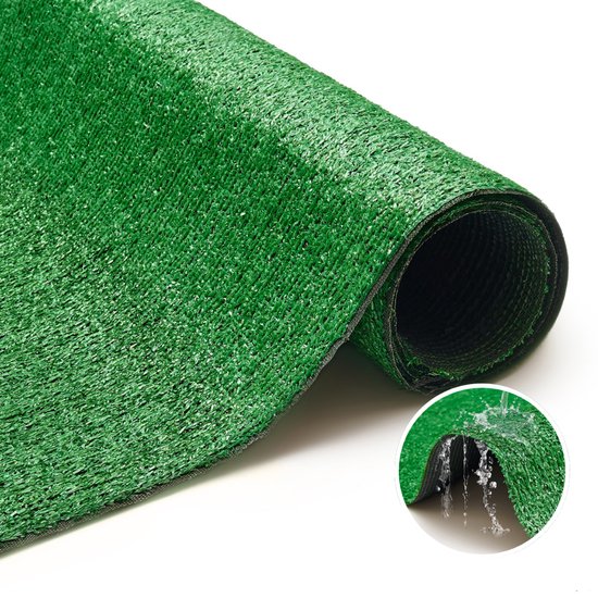 Tapiso Tapis de Gazon Natural Kunstgras Vert pour Jardin Balcon Terrasse Véranda Hauteur 6 mm Taille-400x400