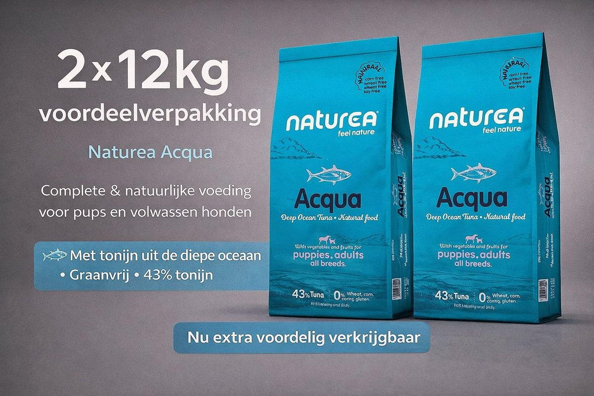 Naturea Naturea Naturals Tuna - 2x 12 KG Voordeelverpakking - Hondenvoer