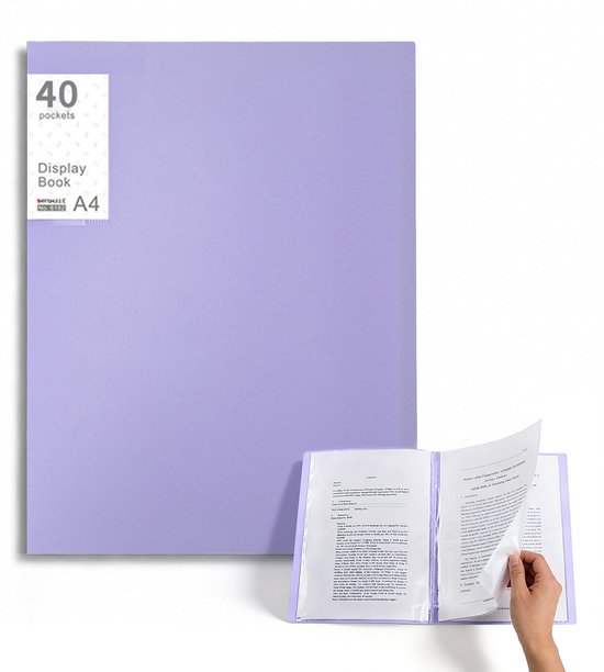 A4-documentenmap - 30,8 x 23 cm - Inclusief 40 insteekhoezen - Bol