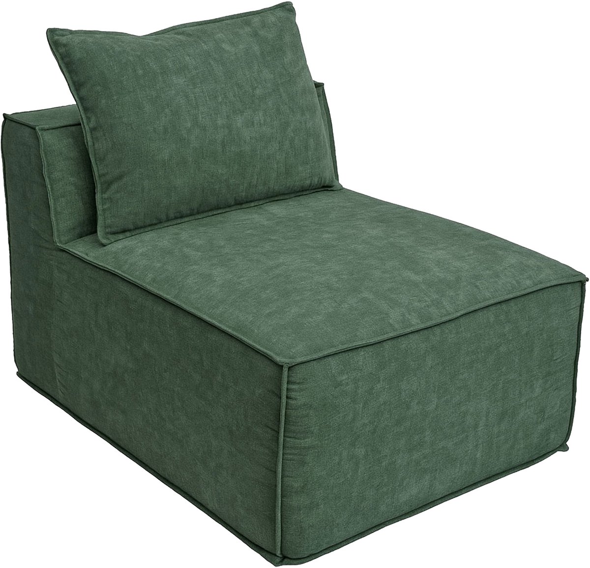 MCW Fauteuil/accessoires voor bank MCW-O54, loungefuteuil Gestoffeerde fauteuil Middenstuk, stof/textiel (300 g/m²) 63 x 75 x 97 cm ~ groen
