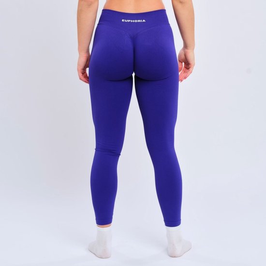 Euphoria Sportlegging Dames - Sportkleding Dames - Sportbroek Dames - Yoga Broek Dames - Paars - Maat M van Merkloos — afbeelding 4