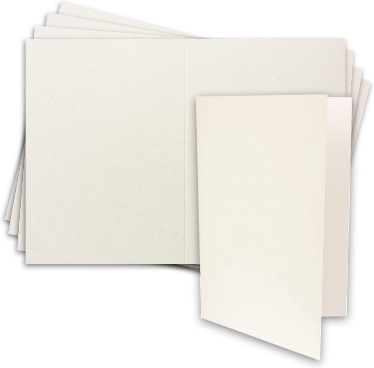 Set van 10 Grote XXL Blanco Vouwkaarten DIN A4 Natuurwit Extra Dik 240 g/m²