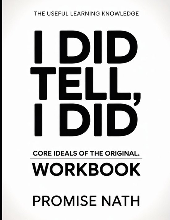 The Useful Learning Knowledge I Did Tell, I Did - cover