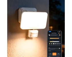 Merk niet opgegeven LED Buitenlamp met Bewegingsmelder - 3000lm, Dimbaar Witlicht, Slimme App Bediening, IP65 Waterdicht