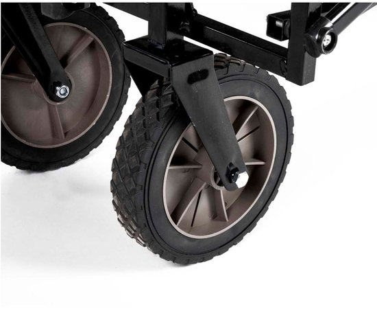 Camp Active Bolderkar Opvouwbaar - Bolderwagen tot 70kg - Rolwagentje voor Camping en Festivals - in Hoogte Verstelbare Hendel - Strandwagen 82 x 52 x 63 cm - Zwart van Camp Active — afbeelding 4